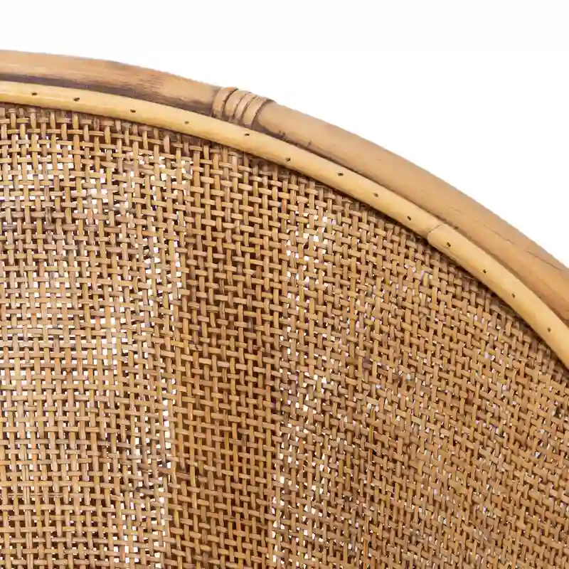 SAFAVIEH Adline Rattan Honey Brown Accent Chair with Cushion - 29.9  W x 25.6  L x 31.5  H - 30Wx26Dx32H