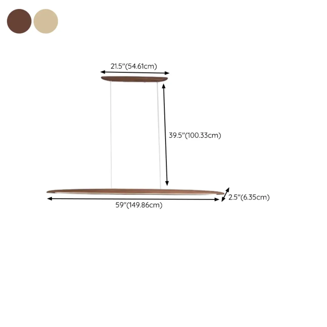 Modern Dimmable LED Adjustable Wood Island Pendant Light