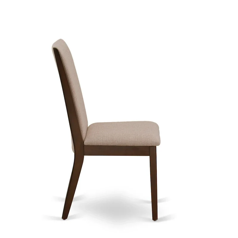 East West Furniture 11 Piece Dining Table Set- a Wooden Table and 10 Linen Fabric Upholstered Chairs(Finish Options)