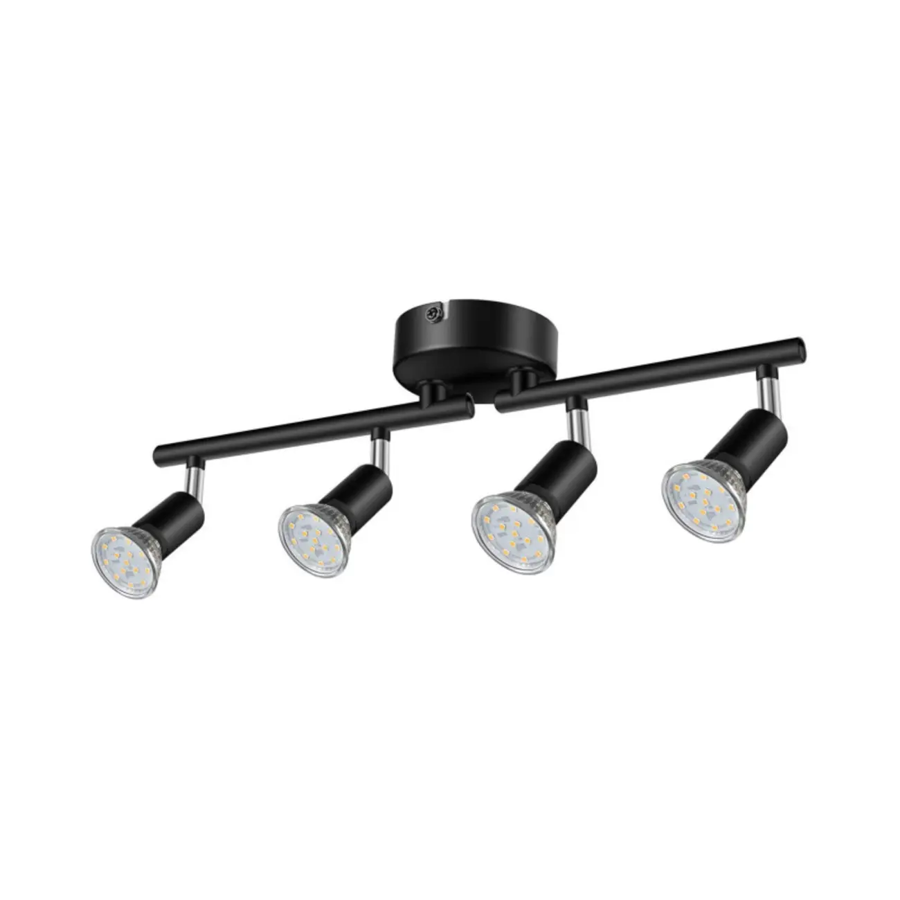 Adjustable Modern Chrome Semi Flush Mount Ceiling Track Light