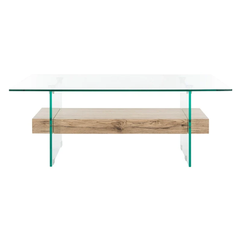 Modern Glass Coffee Table - 43.3 x 23.6 x 16.5