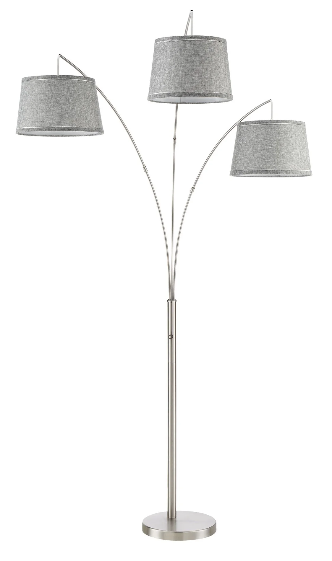 Akira 79 Modern 3-Light Arc Floor Lamp with 3-Way Switch