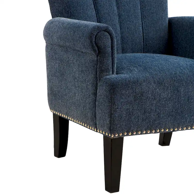 Accent Rivet Tufted Polyester Armchair
