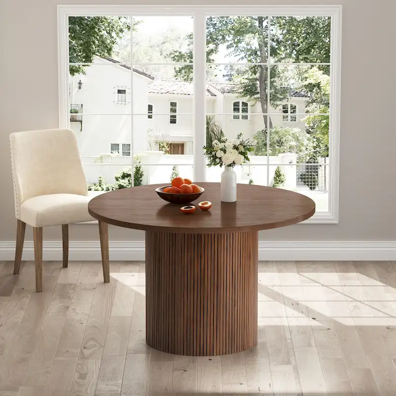 Round Kitchen Table Solid Wood Dining Table