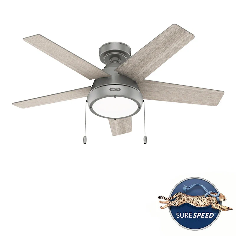 Hunter 44  Burroughs Ceiling Fan with LED Light, Pull Chain