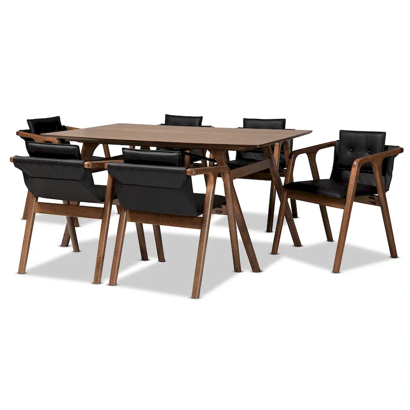 Mid-Century Modern 7-Piece Dining Set