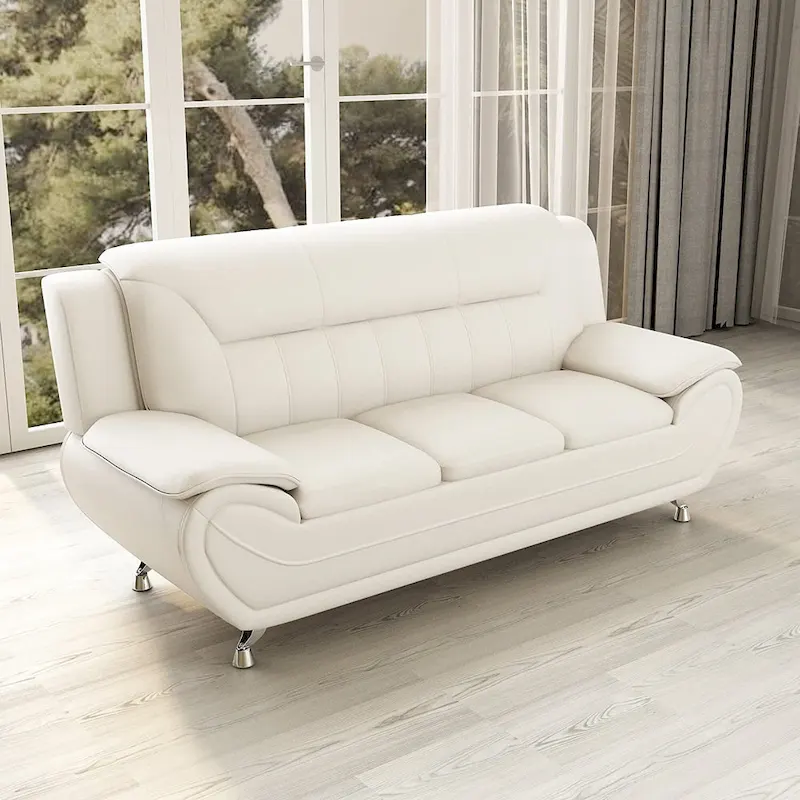Michael Segura Bonded Leather Upholstered Sofa