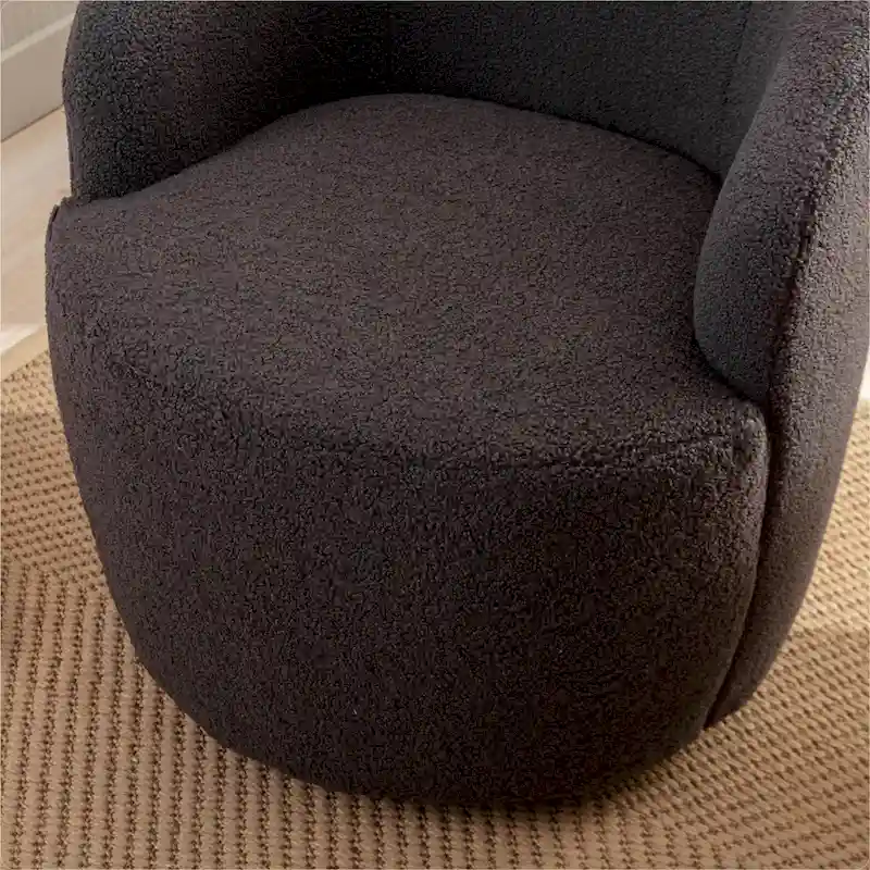 Teddy Fabric Swivel Accent Armchair Barrel Chair