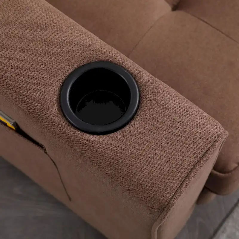 Oaks Aura Upholstered Futon Sofa with Pull-Out Sleeper Couch, Muticolour Choice Foldable Tufted Loveseat With Cup Holder