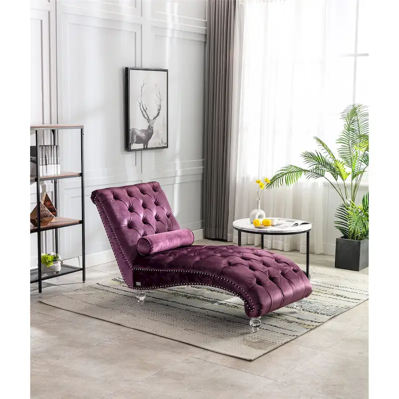 Leisure concubine sofa with acrylic feet