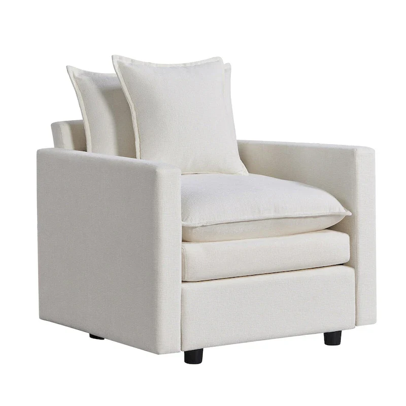 33.07  Upholstered Arm Chair with Solid Wood Frame