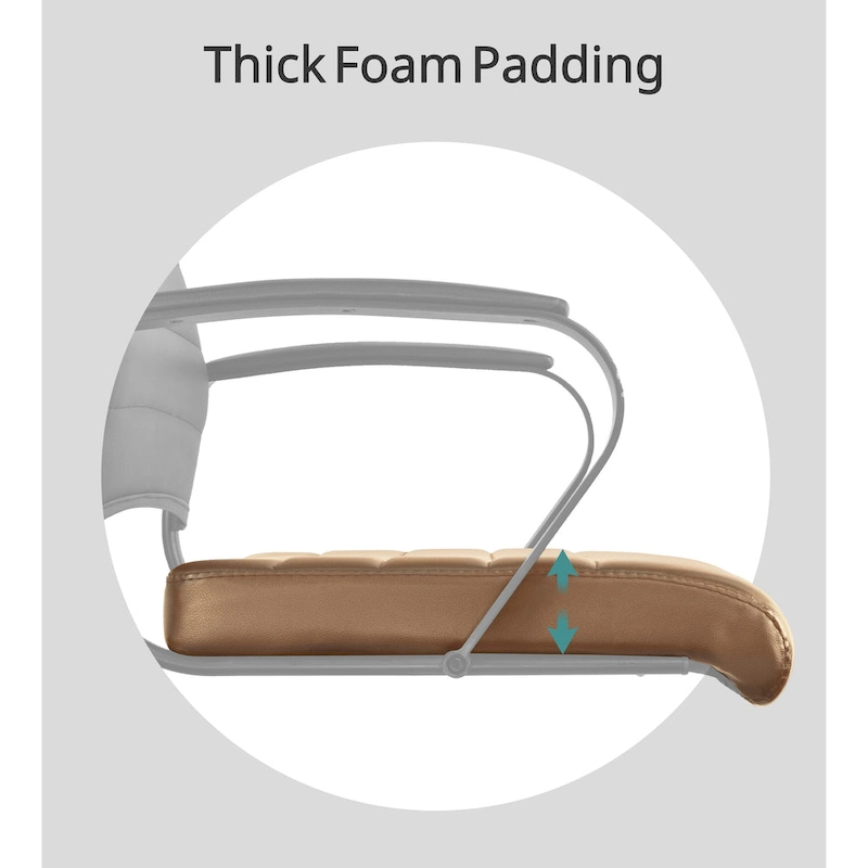 Modern High Back Office Chair Ribbed PU Leather Swivel Tilt Conference Room Computer Desk Cushion Seat Boss