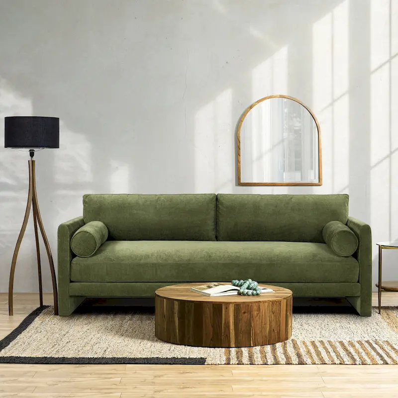 Poly & Bark Lea 90   Sofa - Includes 2 Bloster Pillows and Removable Cushion Covers