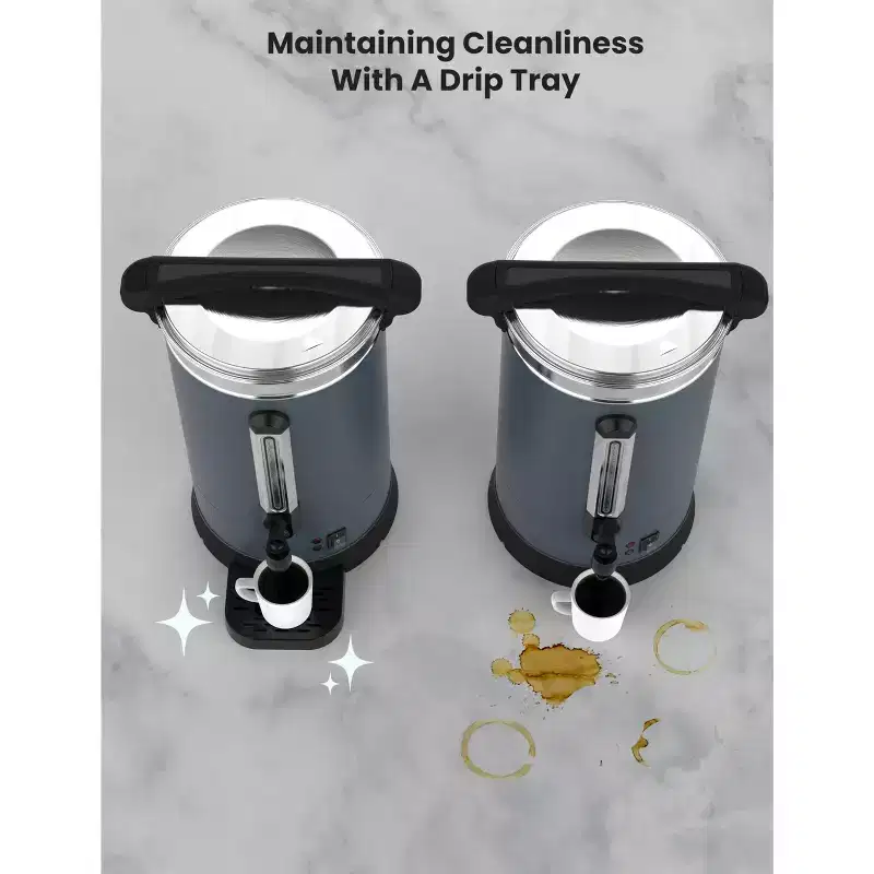 Commercial Coffee Urn, 14L Double Wall Insulated Coffee Dispenser, 3.7Gal Hot Coffee Maker with Automatic Temperature Control, for Party, Buffet