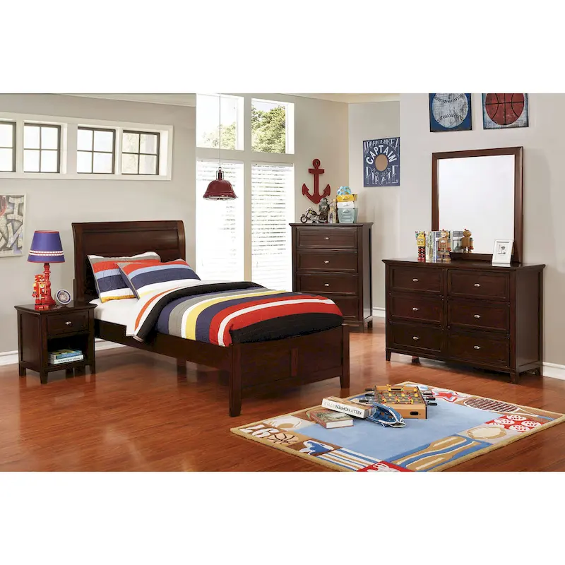 Wese Transitional 56-inch Wide 6-Drawer Solid Wood Dresser by Furniture of America