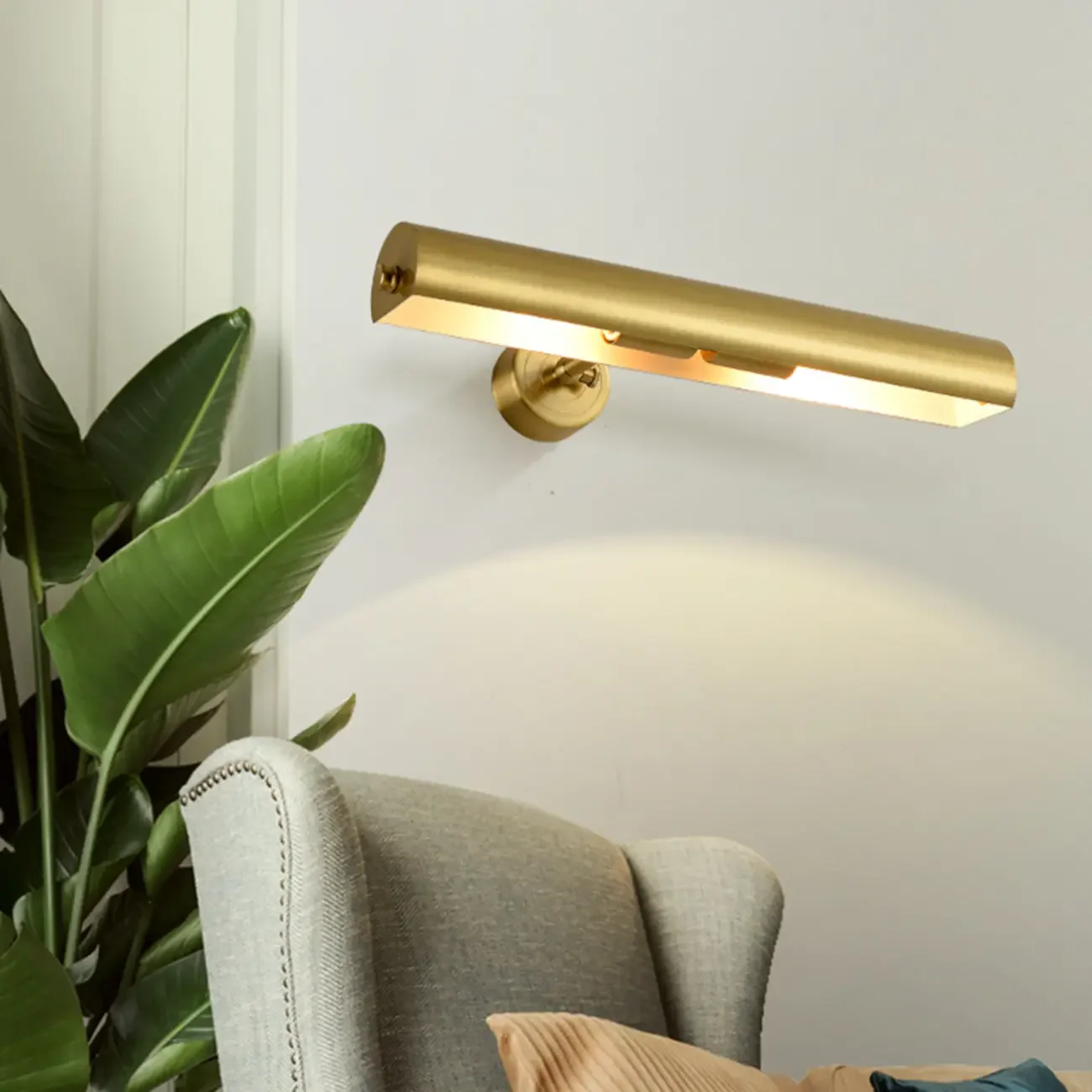 Modern Vintage Small Copper Gold Bath Vanity Light