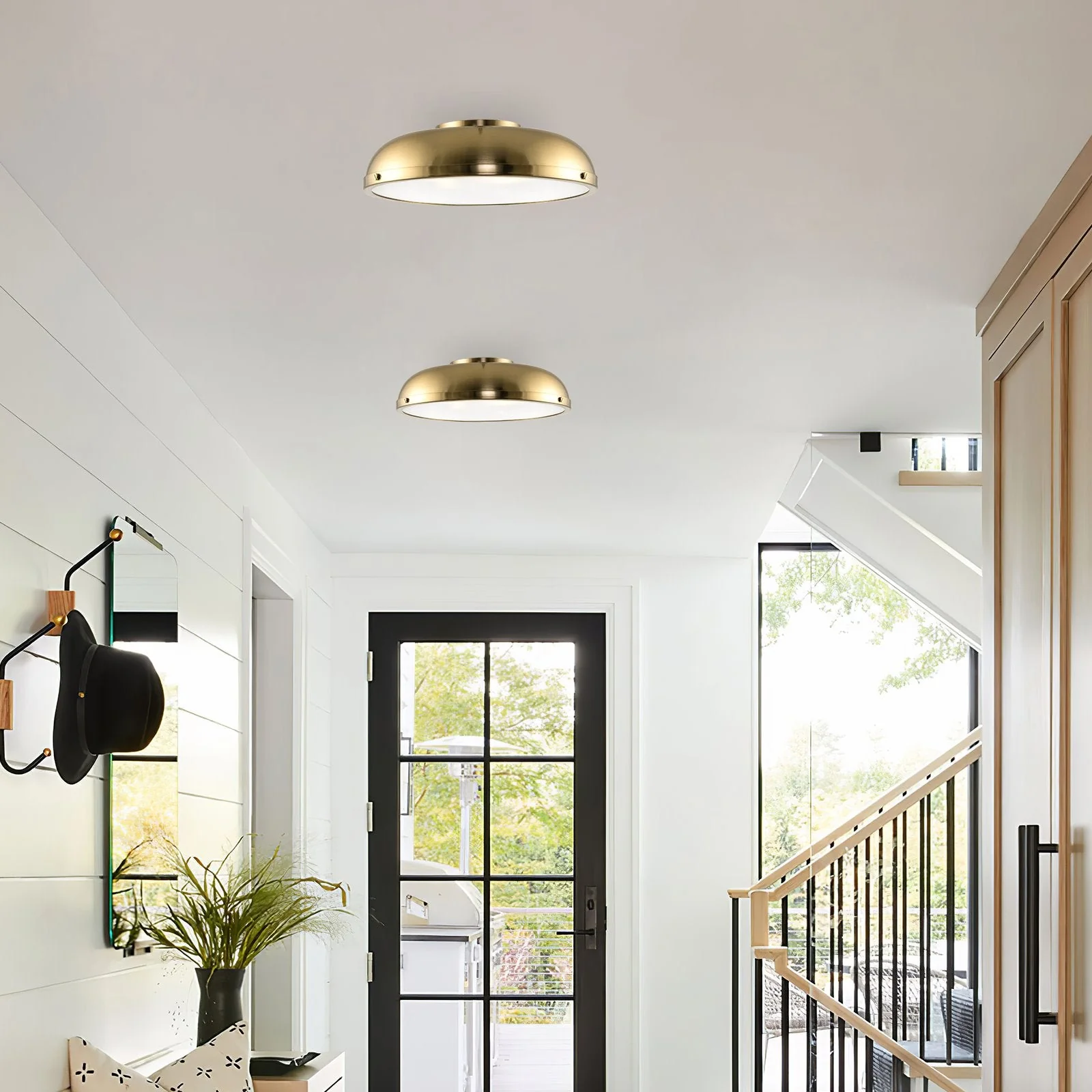 Alston 14 3-Light Modern Semi Flush Mount Close to Ceiling Light