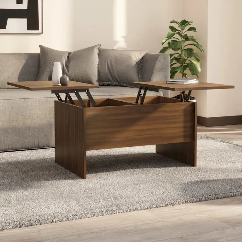vidaXL Coffee Table Lift Top End Table Accent Side Sofa Table Engineered Wood - 31.5 x 19.7 x 16.7