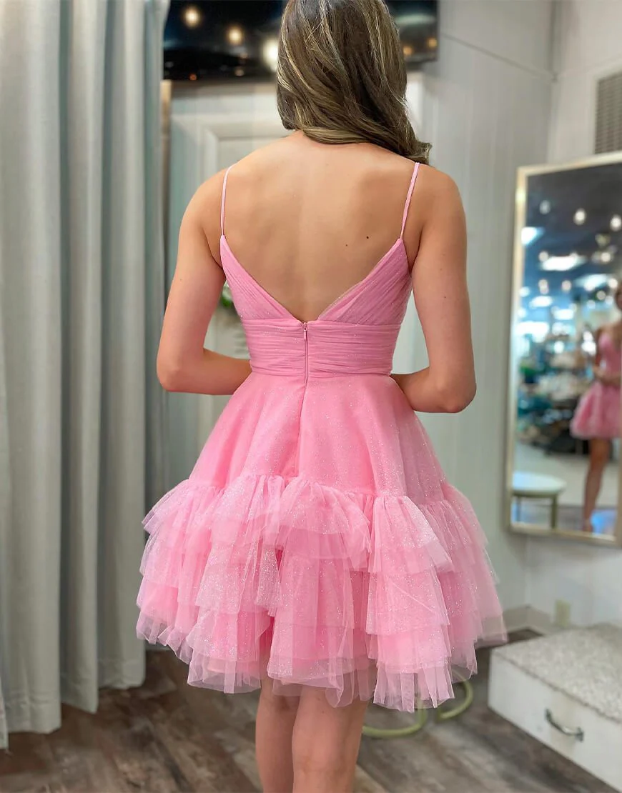 Short A-Line Sparkling Homecoming Dress