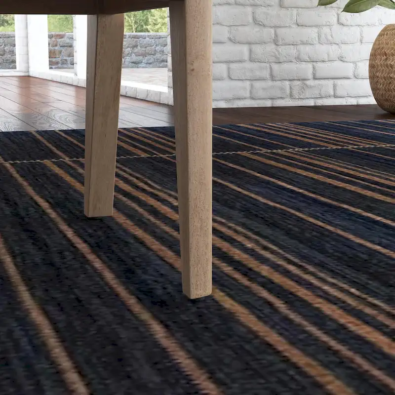 Brentwood 5-Piece Brown Wood Round Table and Cane Back Chair Dining Set - 47 x 30 x 47