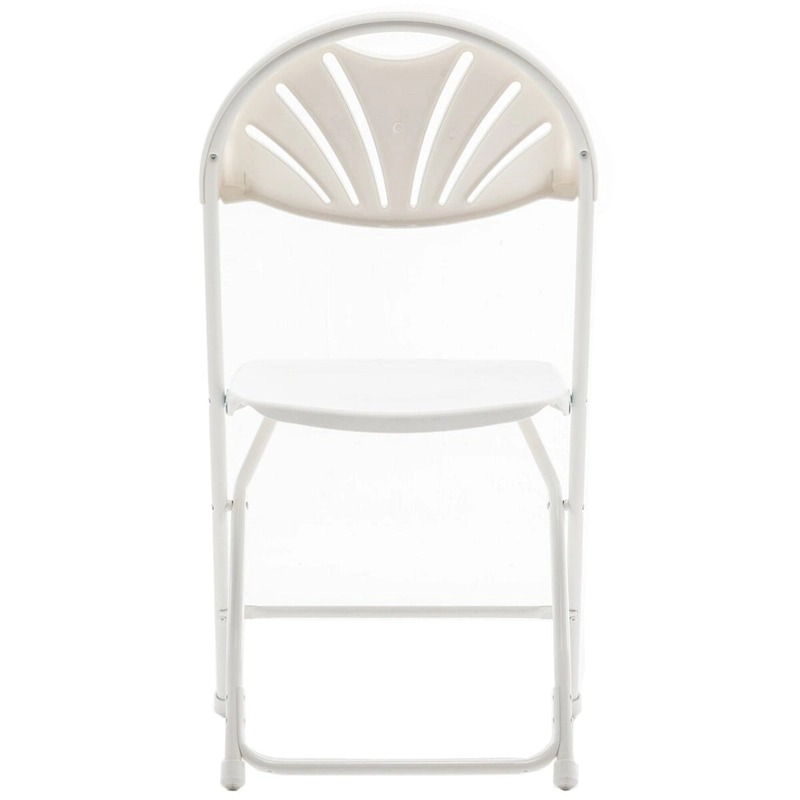 BTEXPERT White Plastic Folding Chair Steel Frame Commercial High Capacity Event Chair Lightweight Wedding Party Set of 6