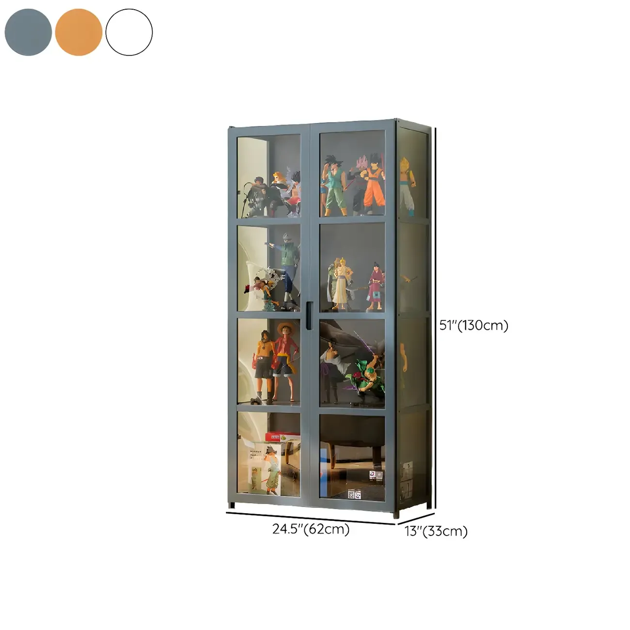 Modern Natural Bamboo Acrylic Standard  Display Cabinet