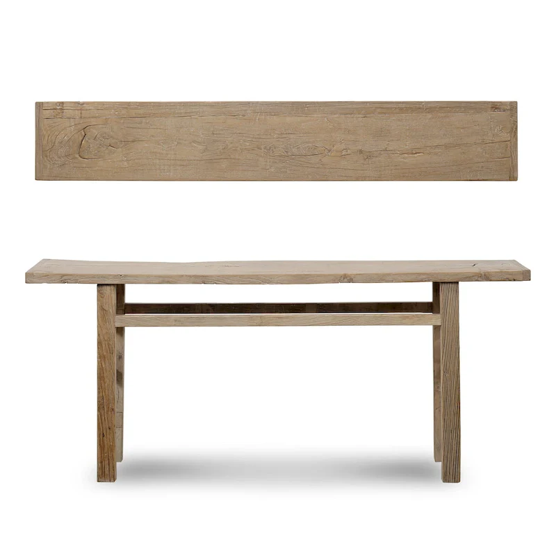 Vintage Console Table Weathered Natural 72x12x30H