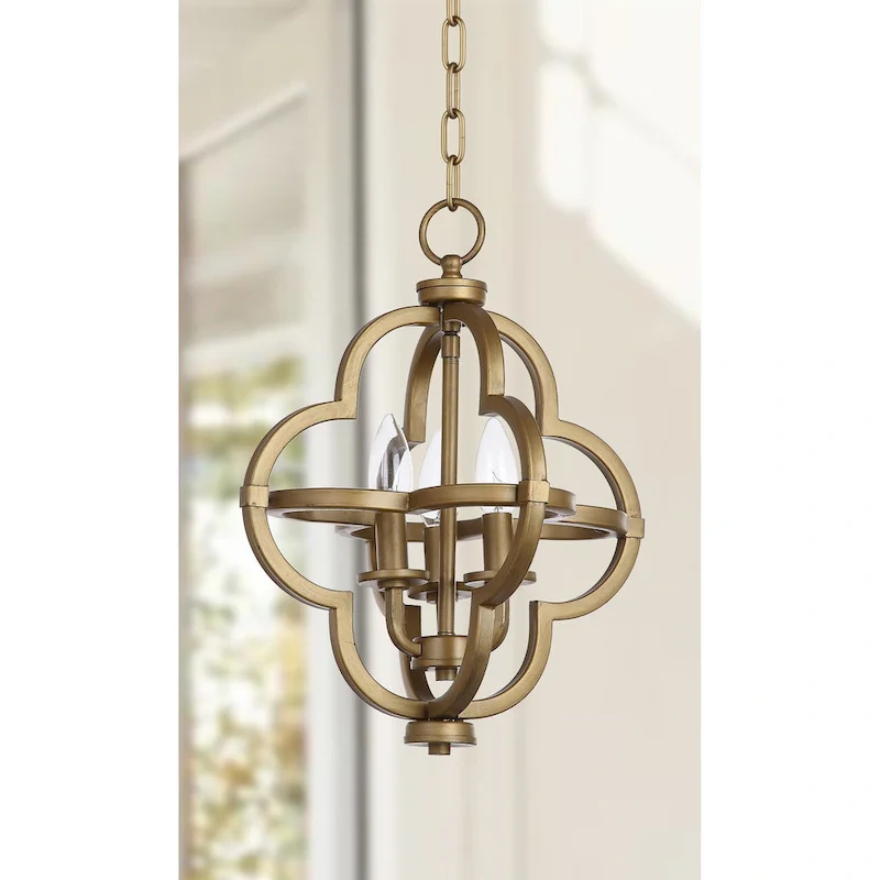 SAFAVIEH Lighting Contina Adjustable 3-Light Gold Orb Pendant - 12.25 x12.25 x16 -88  - 12Wx12Dx88H