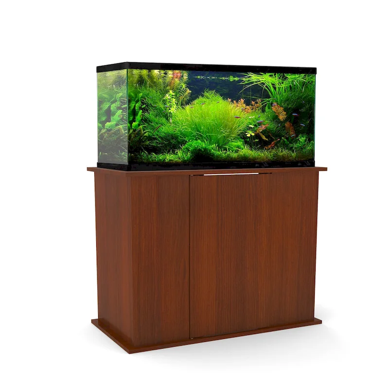 Aquatic Fundamentals 50/65 Gallon Serene Cherry Aquarium Stand with Enclosed Storage