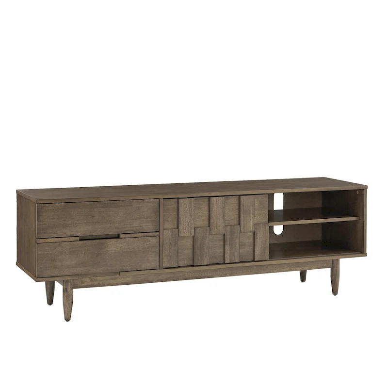 Kieran Mid-Century Wood 2-Drawer TV Stand by iNSPIRE Q Modern
