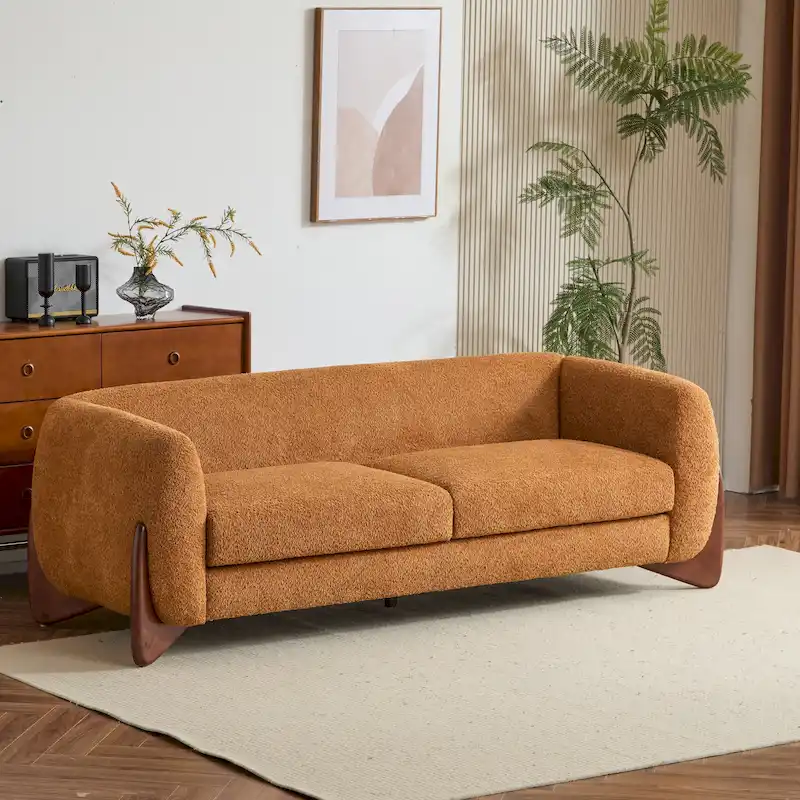 Alma Upholstered Boucle 3-Seat Sofa by Christopher Knight Home