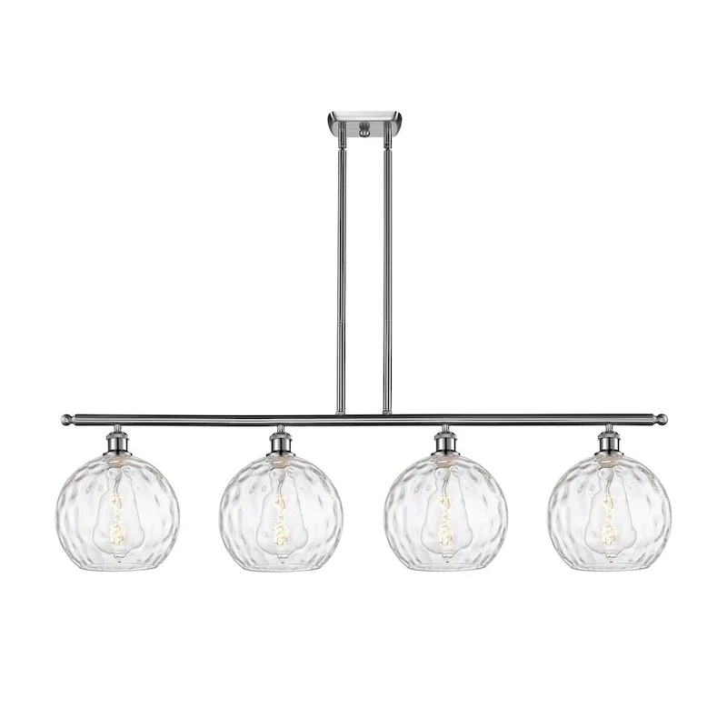 Innovations Lighting Athens Water Glass - 4 Light 48  Island Light