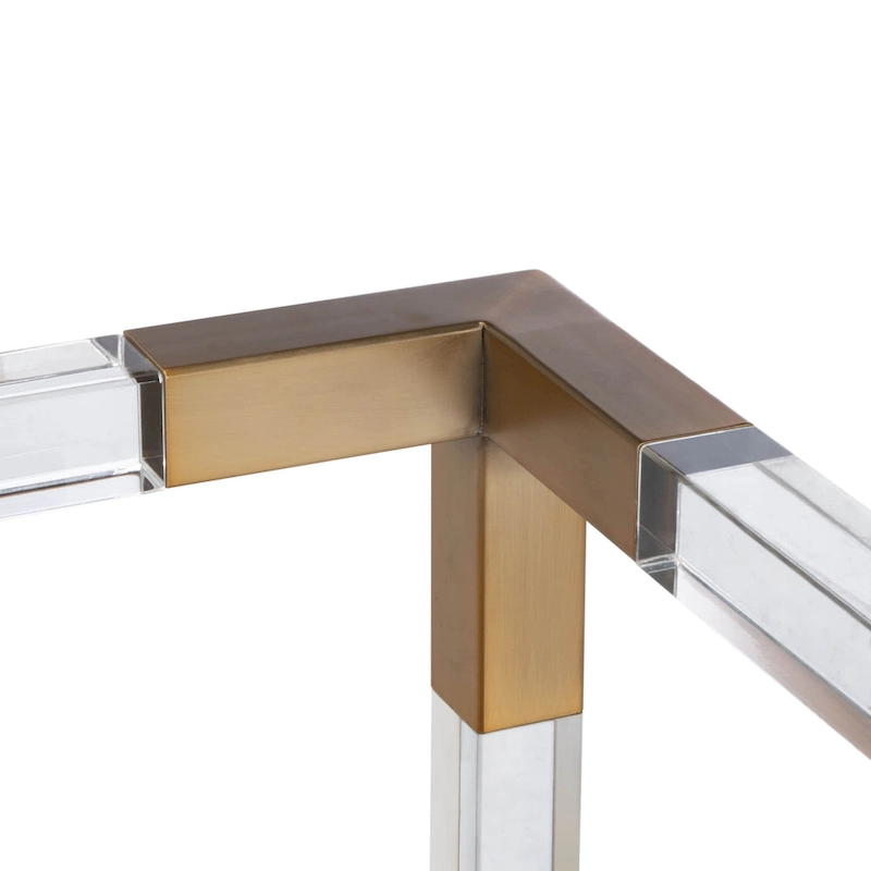 SAFAVIEH Couture Shakti Grey Acrylic Bench - 50Wx18Dx26H