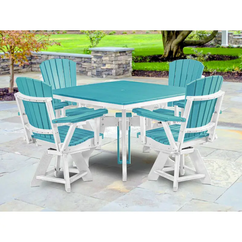 American Furniture Classics Five Piece Square Dining Height Dining Set, Made in the USA - N/A