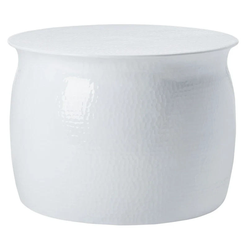 Karel Silver Metal Table Stool - 24  W x 24  L x 16.8  H - 24Wx24Dx17H