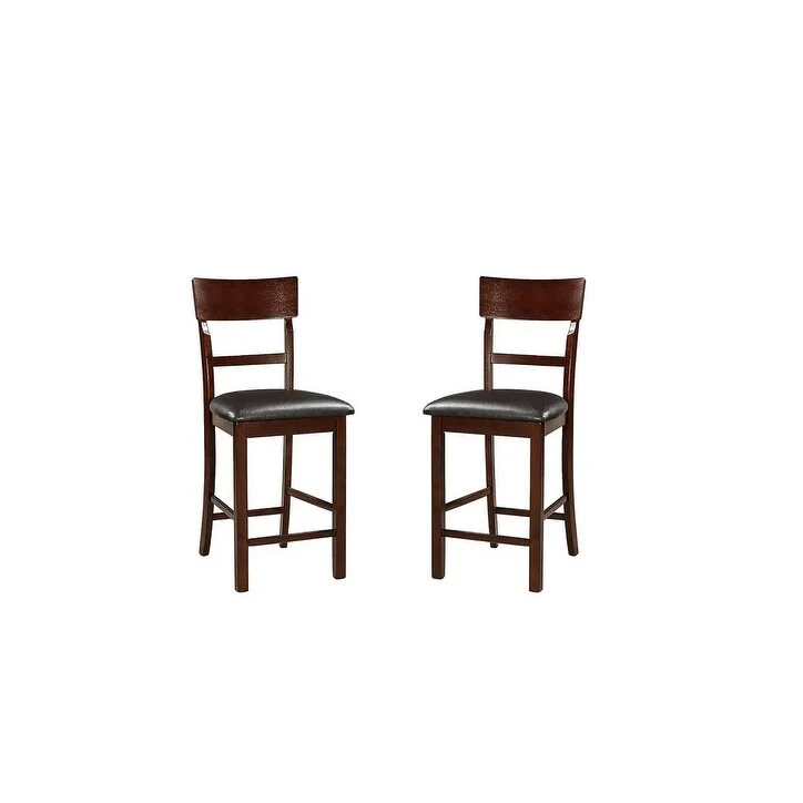 Set of 2 Counter Height Dining Chairs with Cushioned Seats