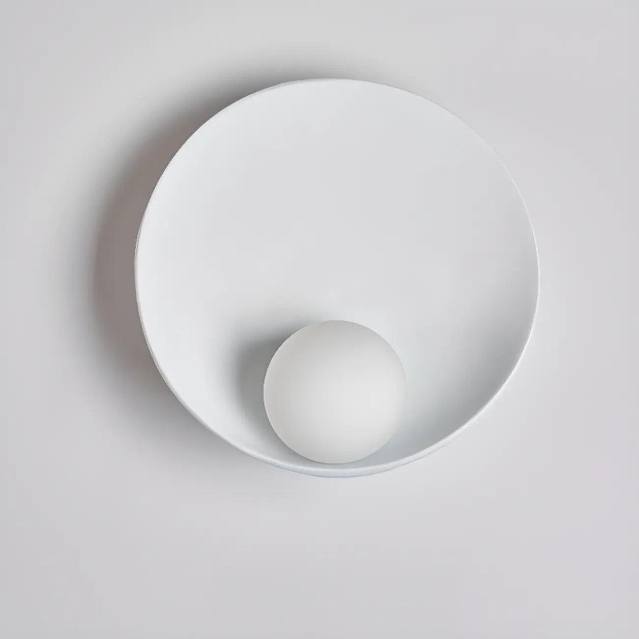 Modern Wood White Concave Wall Sconce