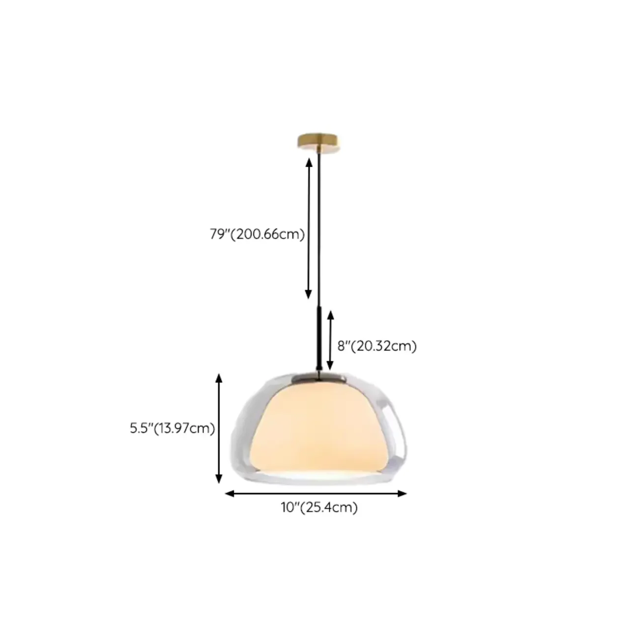 Elegant Designer LED Milk Glass Jelly Pendant Light