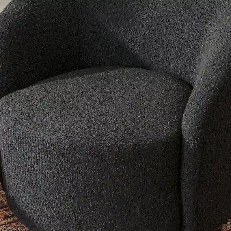 KINWELL 34  Wide Upholstered Swivel Accent Barrel Chair (Set of 2)