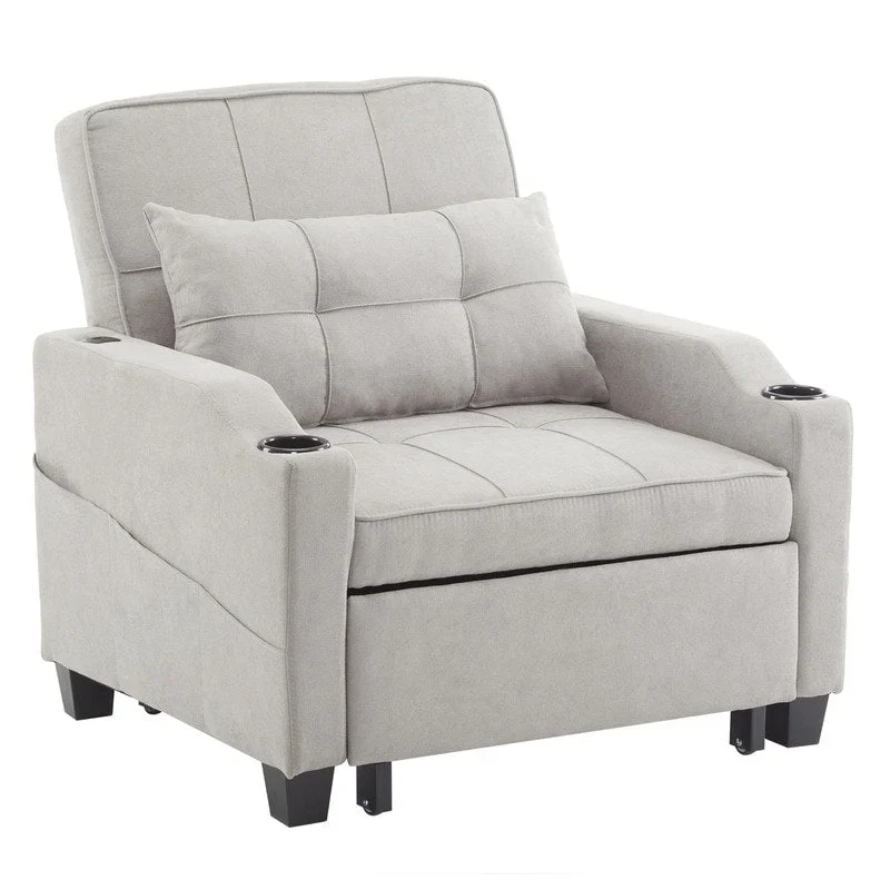 Chair Bed, Sleeper Sofa Chair Bed 3 in 1, Adjustable Recliner,Armchair, Sofa, Bed, Linen