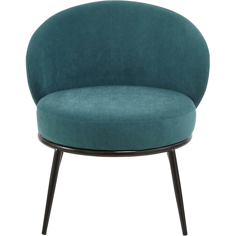 Mid Century Velvet Upholstered Living Room Accent Chair