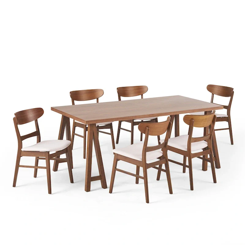 Idalia Mid-Century Modern 7 Piece Dining Set by Christopher Knight Home