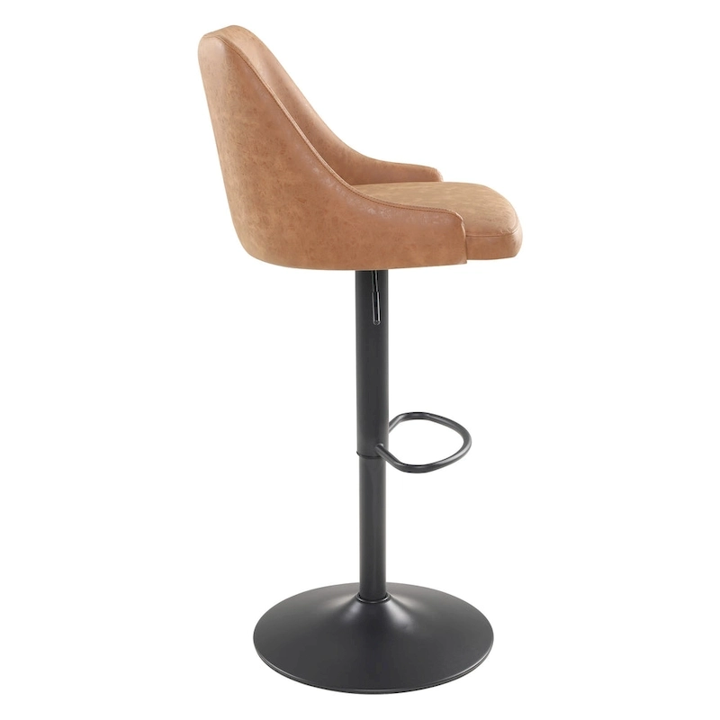 Sylmar Height Adjustable Stool in Faux Leather