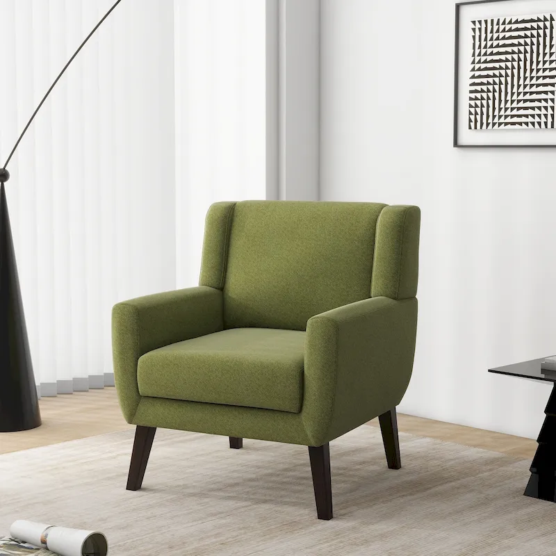 Wide Back Accent Chair with Wingback Design - Single Seater