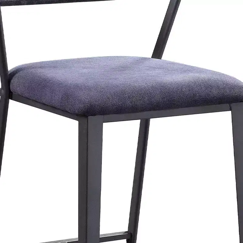 Cargo 24" Counter Height Barstool Fabric and Gunmetal - Acme Furniture