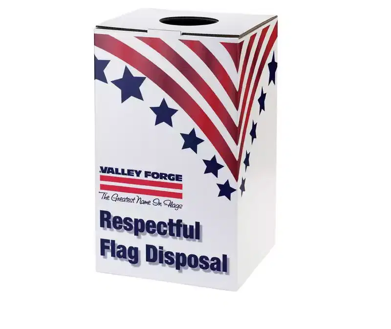 Valley Forge Flag Disposal Box 22 inch H X 12.5 inch Width x 13.75 inch L