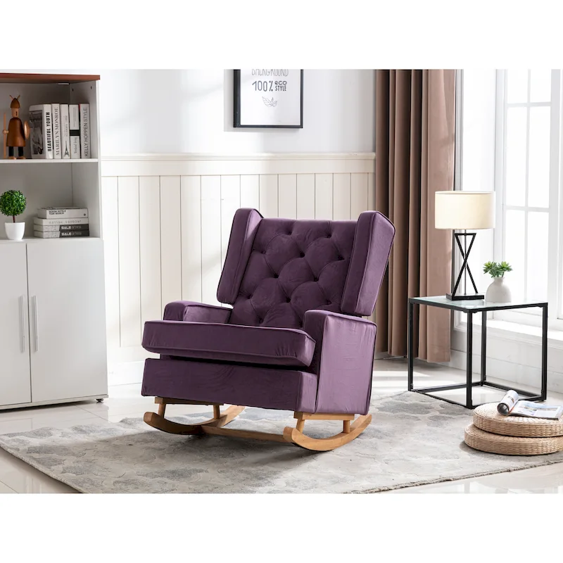 Modern 33.8 Tufted Rocking Chair