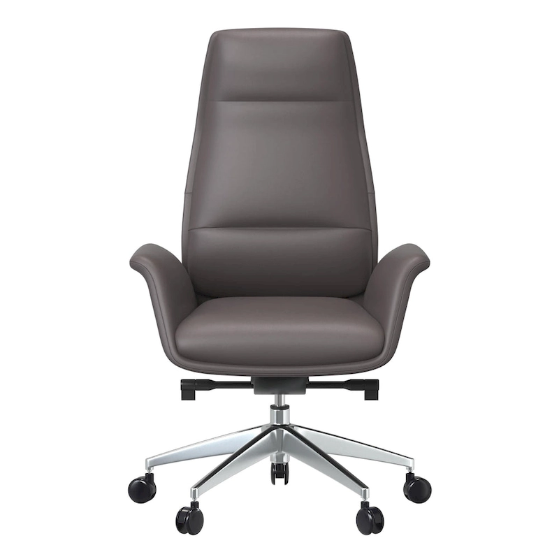 Summit High-Back Leather Office Chair with Swivel and Tilt