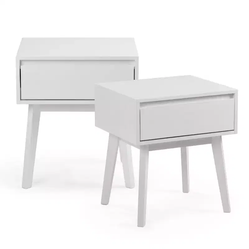 Scandinavian 1 -Drawer Nightstand (2-pack)