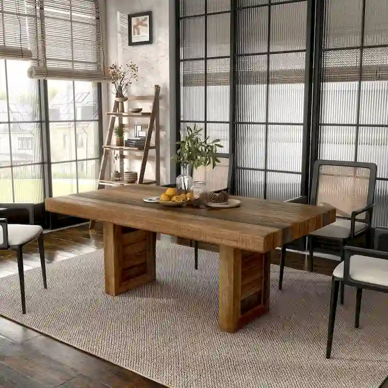 Furniture of America Anaisha Rustic Solid Wood 68-inch Dining Table
